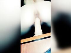 Horny Girl Fucking herself with a 10 Inch Toy