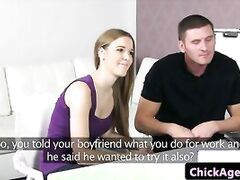 Czech casting couple enjoy ffm with sex agent
