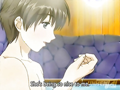 Topheavy HOUSEWIFE Gives a Nymphos Boy a Beautiful Bath - Hentai Uncensored [Subtitled]