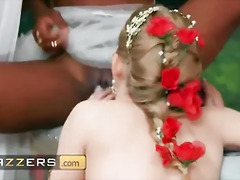 Brazzers - Amari Anne & Emma Starletto Take Quinton James' Warm Cum All Over Their Petite Bodies