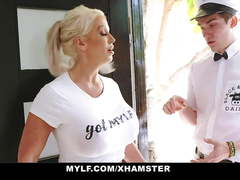 MYLF - Blonde Milf Deepthroats A Big Cock