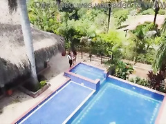 fucked on a sunny day sexy teen Katherin moore gang bang dap in the pool