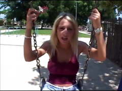 Young college girl Sammie first time on camera