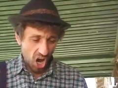 German granny's farmyard fuck