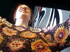 Girl show her pointy nipples in public