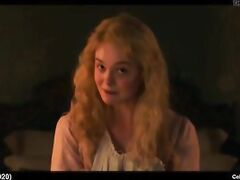celebrity Elle Fanning nude and sex scenes from The Great