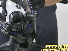 Fejira com – Latex kigurumi breathplay masturbation and orgasm