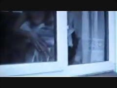 Flashing through the window