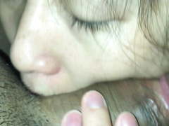 Chinese nicole sucking my balls deep