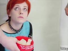 Cute teen trap fucked and bar chair ass Cummie the Painal Cum Cat