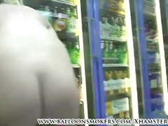 Teen walks into market naked