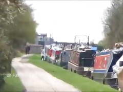 Leias public nudity and nervous flashing amateur babe in out