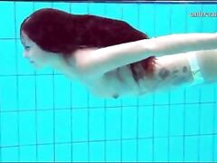 Hungarian teen Szilva underwater naked