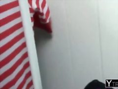 Busty Thai girl pounded hard inside the dressing room