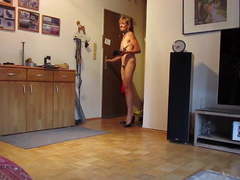 Flashing delivery guy