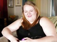 Hot fat honey talks dirty & fucks her plump juicy vagina