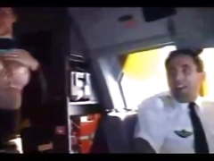 Stewardess strips for crew in flight