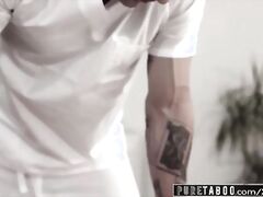 PURE TABOO College Girl Duped into Fucking Masseuse & Creep