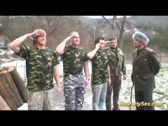 Military lady gets soldiers cum