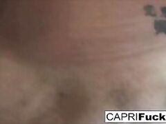 Capri Cavanni play with her wet pussy and amazing big tits
